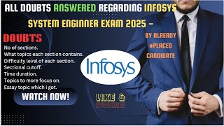 Infosys recent exam questions for quotSystem Engineer Role quot 2025batch  Infosys exam questions 2025 [upl. by Copeland]