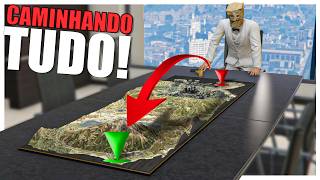 Atravessando a PÉ o MAPA INTEIRO do GTA 5 Online  Momentos Engraçados [upl. by Martell975]