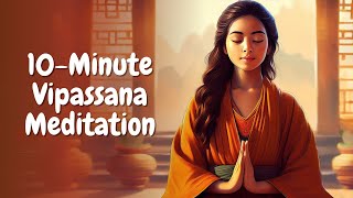 10Minute Vipassana Meditation  Insight and Awareness [upl. by Arica]