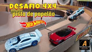 CORRIDA DE HOT WHEELS EM PISTA DE PAPELÃO corridahotwheels hotwheels corridadecarrinhos [upl. by Landahl642]