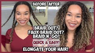 BRAID N’ GO  HOW TO ELONGATE CURLY HAIR  ADD VOLUME  QUICK amp EASY [upl. by Dubois977]