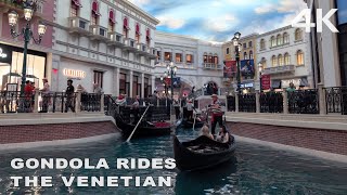 4K Inside the Gondola Rides At The Venetian Las Vegas Tour Binaural City Sounds 🎧  Ambience Walk [upl. by Roby]