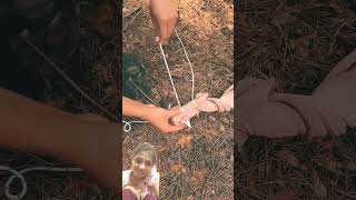 Camping Girl Builds Forest Swing bushcraft diy campwood bushcrafting bushcrafters [upl. by Zingg]