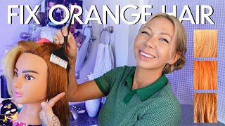 how to fix orange hair from bleaching  2024 [upl. by Trust390]