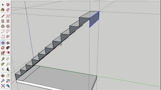 SKETCHUP schody jednobiegowe 1 [upl. by Naitsihc201]