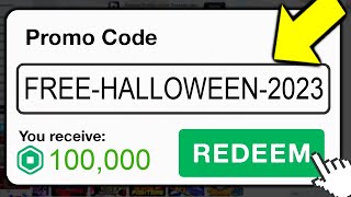 This SECRET Promo Code Gives FREE ROBUX Roblox Halloween 2023 [upl. by Hayne]