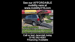 Wheelchairmobility van 2016 Dodge Caravan SE 4470 13k Miles 36995 wFREE SHIPPING [upl. by Tirrej]