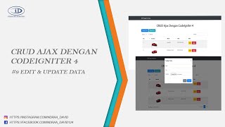 Membuat CRUD Dengan CodeIgniter 4  Ajax 9 Edit amp Update Data [upl. by Petra]