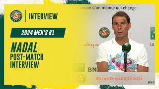 Nadal Round 1 postmatch interview  RolandGarros 2024 [upl. by Acimot]