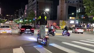 Electric Scooter WEPED Sonic Gangnam City Night Drive [upl. by Ackler934]