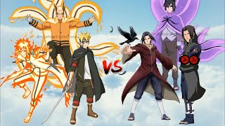 Minato Naruto Boruto vs Fugaku Sasuke Itachi 2023 [upl. by Drolyag]