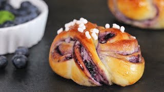 Blueberry Swirl Buns  How Tasty Channel [upl. by Yentrok]