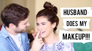 Husband Does My Makeup ahhh  Hilarious Challenge [upl. by Decima817]