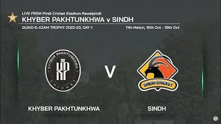 Live  Khyber Pakhtunkhwa vs Sindh  Day 1  Match 11  QuaideAzam Trophy 202223  PCB [upl. by Nnahgiel]