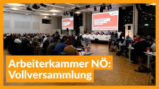 Arbeiterkammer NÖ Vollversammlung [upl. by Alohcin660]