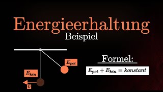 Energieerhaltung  Beispielaufgabe Berechnungen Fadenpendel Energieerhaltungssatz Physik [upl. by Nydnarb]