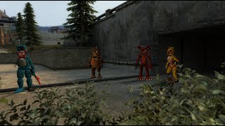 Withered Toy Anamatronics and Repaired Foxy chase me on gmfork Garrys Mod [upl. by Ruyle908]