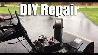 DIY Yard Machines Snow Blower Repair new starter and light assembly [upl. by Jolynn]