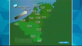 RTL Véronique  Geen nieuwsuitzending door storm Daria 25011990 [upl. by Estele]