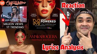 AMAKABOGERA MAYMAY ENTRATA  REACTION  LYRICS ANALYSIS  Jaden Yael [upl. by Tufts768]