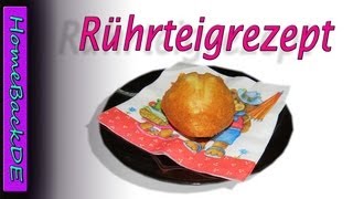 Rührkuchen Grundrezept  Rührteig Grundrezept Backformtest von HomeBackDE [upl. by Ostler760]