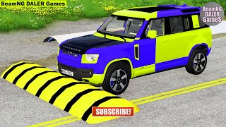 Cars vs Massive Magic Color Speed Bumps 482 BeamNG DALER Games BeamNGDrive [upl. by Edgard]