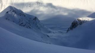 Lyngen Snow stability test triggering avalanche [upl. by Aicilana152]