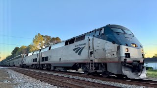 Amtrak P40DC 821 Leads Auto Train P05305 at Hilliard FL [upl. by Reinhard]