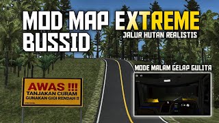 SHARE MOD MAP JALUR HUTAN EXTREME REALISTIS BUSSID [upl. by Kamp547]