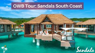 2022 Suite Tour Over the Water Bungalow  Sandals South Coast  Raw Insider Look  quotOWBquot [upl. by Hgeilyak]