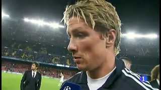 Fernando Torres interview after Barcelona and funny Drogba [upl. by Linette]