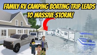 Greenville Wisc Roblox l Realistic Family Boating Trip  FLOOD STORM Voice Roleplay [upl. by Bogie]