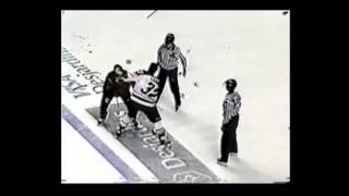 Baie Comeau Drakkar at Quebec Remparts line brawl LHJMQ angle 2 18 02 03 [upl. by Raphael243]