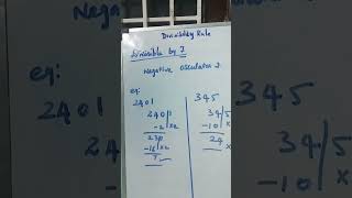 Divisibility Rule Part 3  Divisible Rule for 7  Divisible for prime noMaths in Seconds [upl. by Anaugal942]