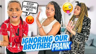 IGNORING OUR LITTLE BOTHER PRANK HE GETS ANGRY MUST WATCH [upl. by Nimref]