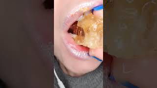 ASMR Satisfying Eating Honeycomb 🍯🐝 asmr honey satisfyingvideo [upl. by Houghton]