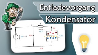 Wie funktioniert ein Kondensator Entladevorgang Spannung und Strom  Gleichstromtechnik  12 [upl. by Mandie216]