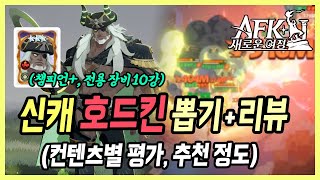 【AFK 새로운 여정】 물리딜 상대 1vs5 무적ㅋㅋㅋ 신캐 호드킨 뽑아야 할까요 챔 10강 뽑고 써본 후기 [upl. by Chil]