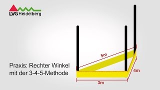 Praxis Rechter Winkel mit der 345 Methode [upl. by Gettings]