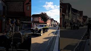 Vintage Bugattis driving through Dorlisheim Part 12 bugatti cars classiccars vintagecars drive [upl. by Stroup]