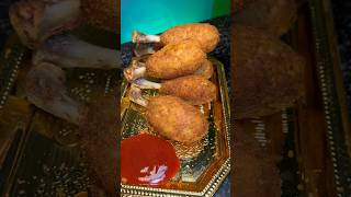 🍗 Crispy Fried Chicken Legs with Mashed Potatoes 🥔  Easy Recipe shorts [upl. by Burrows]