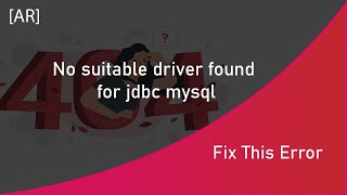 Fix this Error  No suitable driver found for jdbc mysql JavaEE Project [upl. by Warton927]