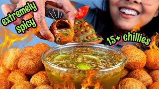 SPICY PANIPURI CHALLENGE  PANIPURI EATING CHALLENGE  INDIAN STREET FOOD  EATING VERY SPICY FOOD [upl. by Brynna]