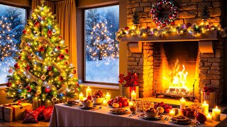 Beautiful Christmas Ambience 🎅🎄 Relaxing Christmas Music Fireplace 🔥 Christmas Fireplace Background [upl. by Nesila]