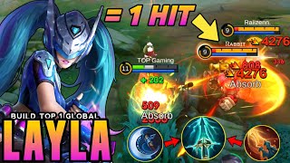 WTF DAMAGE LAYLA NEW BEST BUILD 1 HIT 2024😈 Build Top Global Layla 2024  Mlbb [upl. by Aicinet]