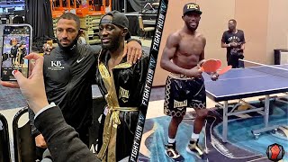 TERENCE CRAWFORD EMBRACES KELL BROOK AFTER KNOCKOUT WIN CELEBRATES BY PLAYING PING PONG [upl. by Molahs]