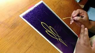 How To Pinstripe Simple Pinstriping Design 3 [upl. by Walters]