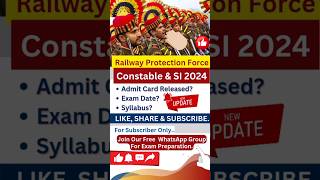 RPF Constable Admit Card 2024  How To Download RPF Admit Card  rpfadmitcard rpfexamdate [upl. by Gerick]