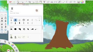 Sketchbook pro tutorial Landscape  Cartoon video background design [upl. by Isleana]