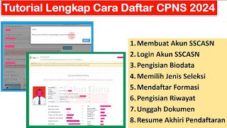 Tutorial Lengkap Cara Daftar CPNS 2024 Mulai dari Membuat Akun SSCASN hingga Akhiri Pendaftaran CPNS [upl. by Lashond]